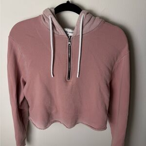 Cotton Citizen Dusty Pink Cropped Hoodie
